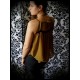 Olive green loose top with open back - size S/M