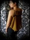 Dark grey loose top with open back - size S/M