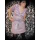 Dust pink dress Threadless Truly, Deeply in Love pink/white striped details - size S/M