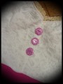 Cami top w/ nude mini ruffles raspberry pink details - size XS/S