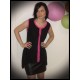 Asymmetric black top hot pink details - size M/L