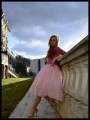 Dust pink dress light pink tulle - size XS/S
