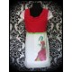 Robe blanche rouge lilas illustration A. Hess (1) - taille S/M