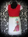 Robe blanche rouge lilas illustration A. Hess (1) - taille S/M