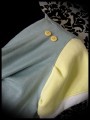 Robe blanche vert tilleul jaune illustration A. Hess (2) - taille S/M