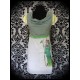 Robe blanche vert tilleul jaune illustration A. Hess (2) - taille S/M