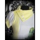 White pale yellow top print by A. Hess (3) - size S/M