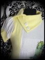 White pale yellow top print by A. Hess (3) - size S/M