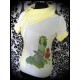 White pale yellow top print by A. Hess (3) - size S/M