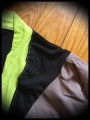 Lime green/black/taupe shrug - size M/L