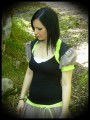 Lime green/black/taupe shrug - size M/L