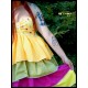 Halter dress ice cream print yellow/green/pink ruffles - size M/L