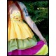 Robe dos nu motifs glaces volants jaune vert rose - taille M