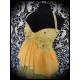 Halter dress ice cream print yellow/green/pink ruffles - size M/L