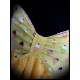 Halter dress ice cream print yellow/green/pink ruffles - size M/L