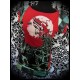 Haut Threadless rouge/vert Undead Joyride + foulard - taille XS/S