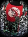 Red/green top Threadless Undead Joyride + scarf - size XS/S