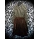 Brown black khaki green dress cowl neck - size S/M