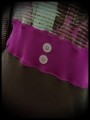 Pink/beige/brown top w/ funnel collar - size S/M