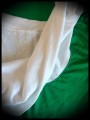 Green/white shirt w/ cowl neck - size S/M