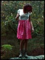 Pink tie & dye dress w/ draped neckline - size S/M