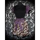 Black dress asymmetric split collar ice cream print - size L