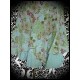 Celadon green/pink dress floral print - size S/M