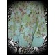 Robe rose/verte motif floral - taille S/M