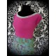 Celadon green/pink dress floral print - size S/M