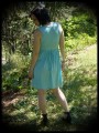 Mint blue/black dress - size S/M