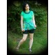 Haut vert imprimé tropical - taille S/M