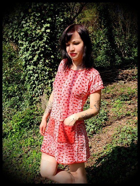 Robe trapeze outlet a pois