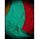 Emerald green top red lace - size M/L