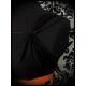 Black/orange tunic top kaleidoscope print - size M/L