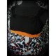 Black/orange tunic top kaleidoscope print - size M/L