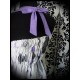 Grey purple smocked halter dress - one size