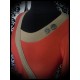 Burnt orange/beige/black dress - size S/M