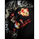 Black top retro Valentine print - size M/L