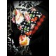 Black top cakes flowers cherries print - size S/M