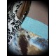 Beige turquoise blue brown top - size S/M