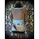 Beige turquoise blue brown top - size S/M