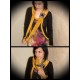 Mustard yellow tubular scarf 