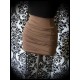 Tobacco brown draped mini skirt - size S/M