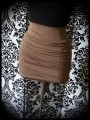 Tobacco brown draped mini skirt - size S/M