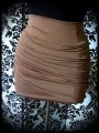 Tobacco brown draped mini skirt - size S/M