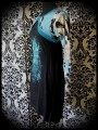 Black Threadless dress multicolored sewn-in shrug - size M/L