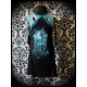 Black Threadless dress multicolored sewn-in shrug - size M/L