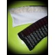 Black ivory scarf cream fake fur