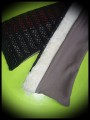 Black taupe scarf cream fake fur