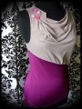 Origami beige/plum top - size S/M